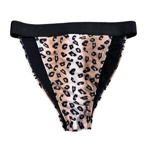 Brave Soul London Leopard High cut Bikini Bottoms size small NWT